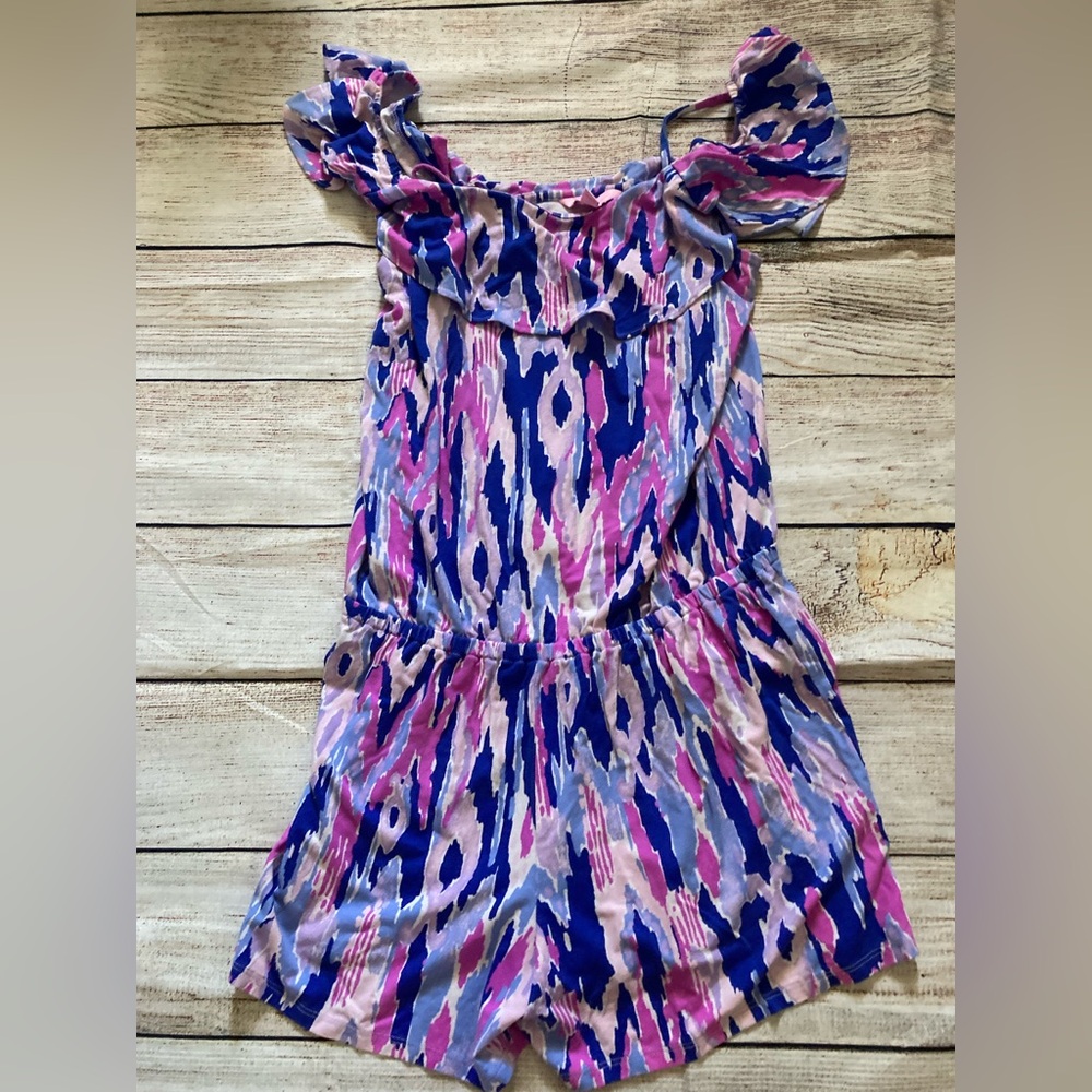 Lilly Pulitzer Colorful Off The Shoulder Romper, Women’s Size S